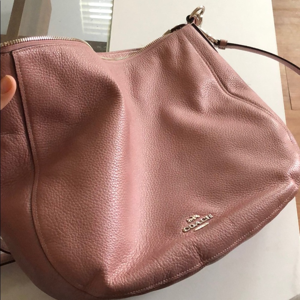 Dusty Rose Coach saddle bag